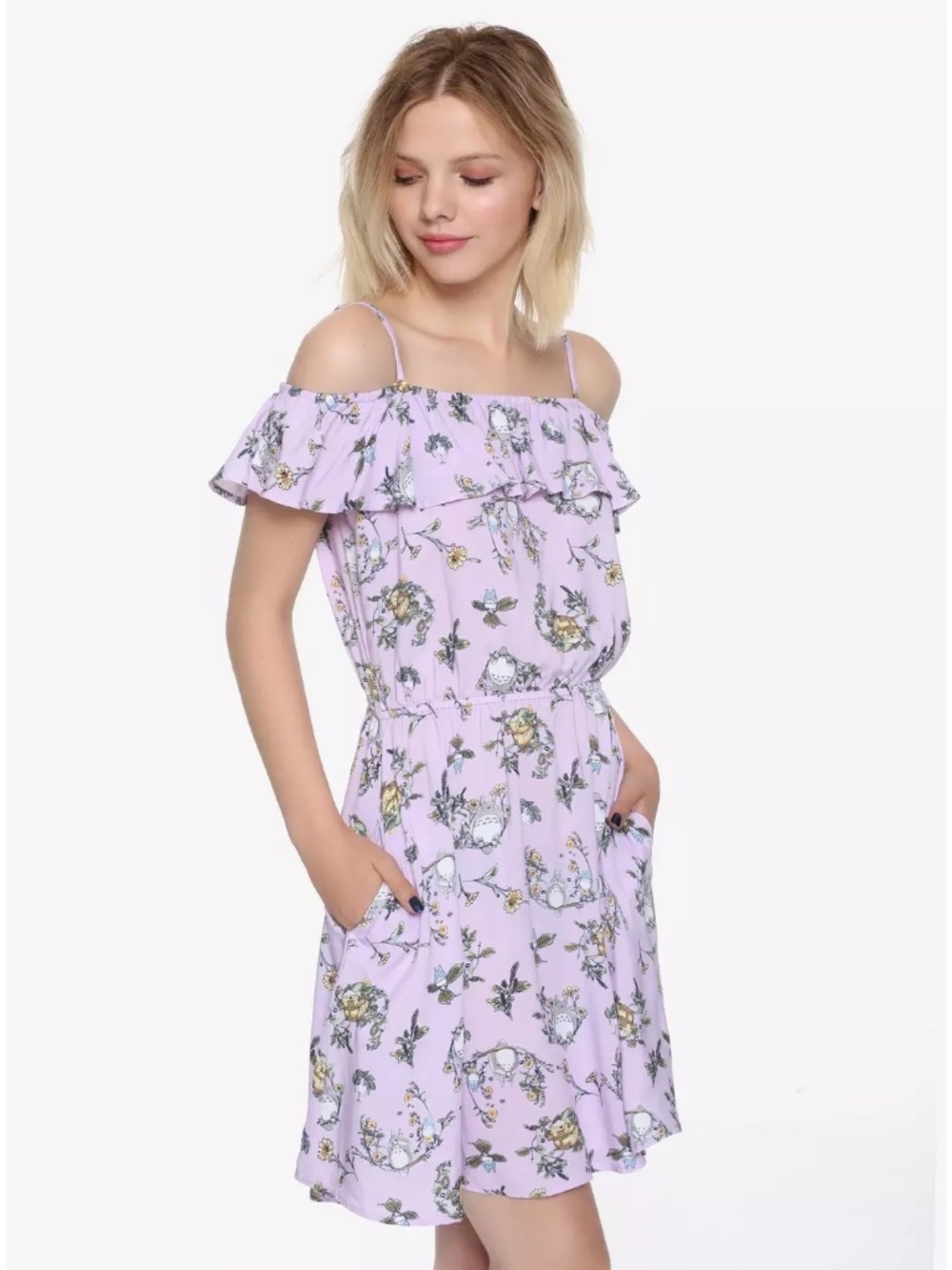 My Neighbor Totoro Her Universe Dress XS Floral Ruffle Straps Studio‎ Ghibli